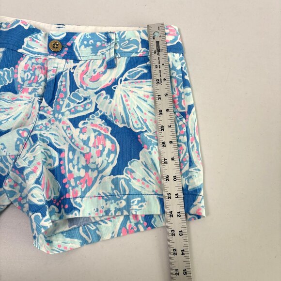 Lilly Pulitzer The Callahan Short Size 6 Blue Pink Into The Deep Colorful - Picture 9 of 10